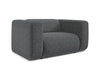 Makamii Fotoliu Fix tapitat cu stofa, Ekahi C14 Grafit / Negru, l137xA89xH70 cm