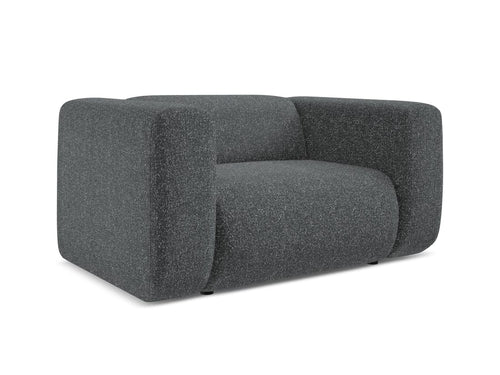 Makamii Fotoliu Fix tapitat cu stofa, Ekahi C14 Grafit / Negru, l137xA89xH70 cm