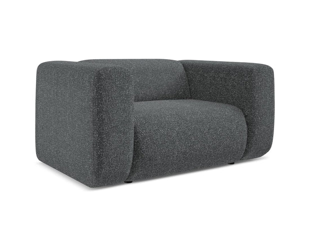 Makamii Fotoliu Fix tapitat cu stofa, Ekahi C14 Grafit / Negru, l137xA89xH70 cm