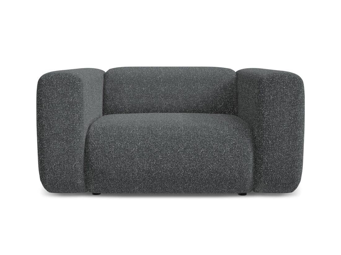 Makamii Fotoliu Fix tapitat cu stofa, Ekahi C14 Grafit / Negru, l137xA89xH70 cm