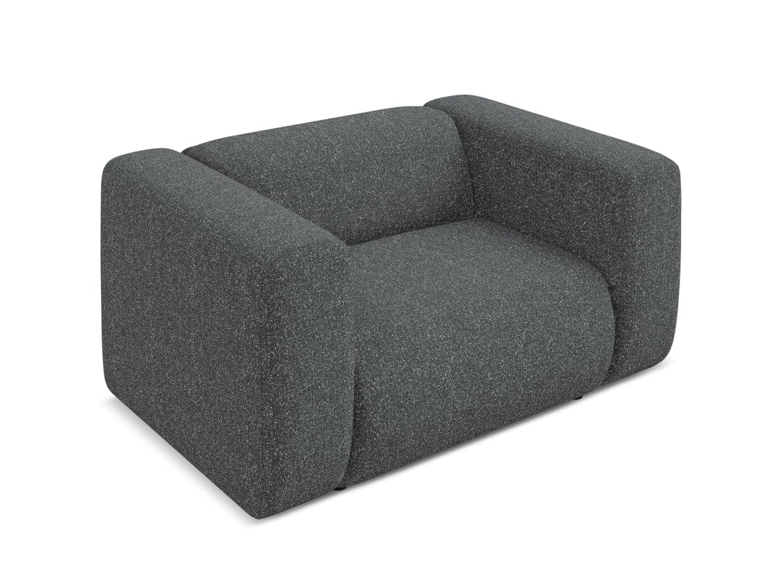 Makamii Fotoliu Fix tapitat cu stofa, Ekahi C14 Grafit / Negru, l137xA89xH70 cm