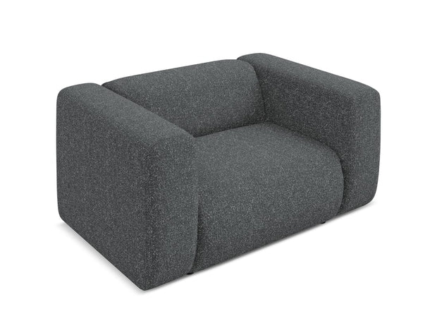 Makamii Fotoliu Fix tapitat cu stofa, Ekahi C14 Grafit / Negru, l137xA89xH70 cm