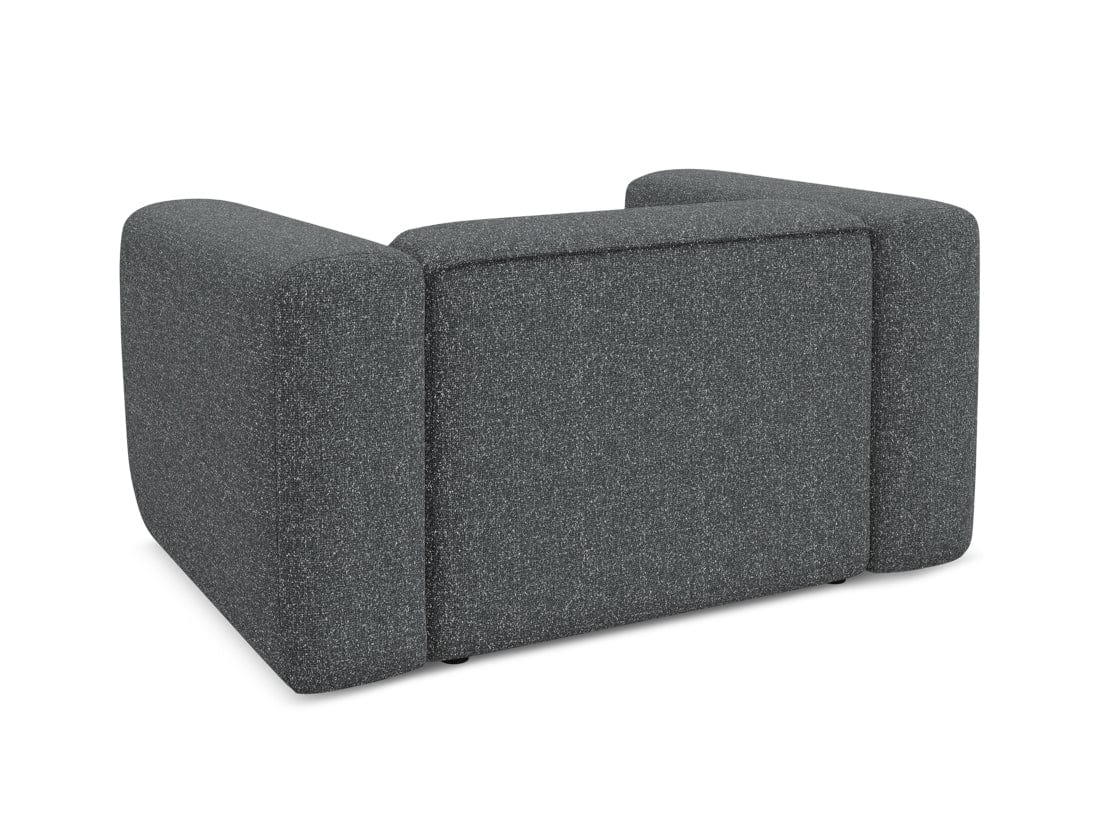 Makamii Fotoliu Fix tapitat cu stofa, Ekahi C14 Grafit / Negru, l137xA89xH70 cm