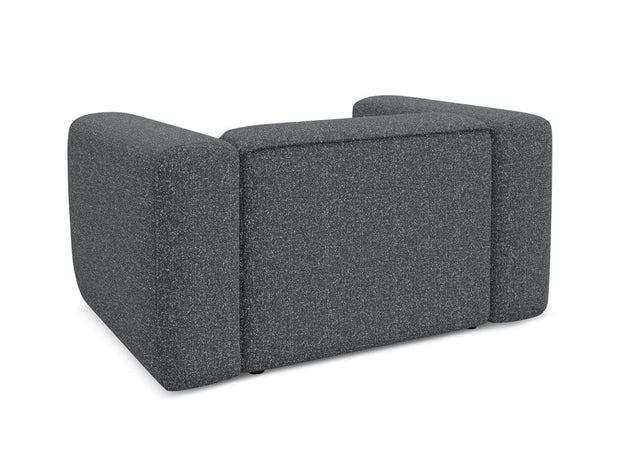 Makamii Fotoliu Fix tapitat cu stofa, Ekahi C14 Grafit / Negru, l137xA89xH70 cm