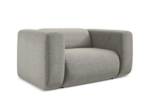 Makamii Fotoliu Fix tapitat cu stofa, Ekahi C2 Bej Inchis / Negru, l137xA89xH70 cm