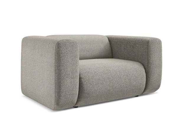 Makamii Fotoliu Fix tapitat cu stofa, Ekahi C2 Bej Inchis / Negru, l137xA89xH70 cm