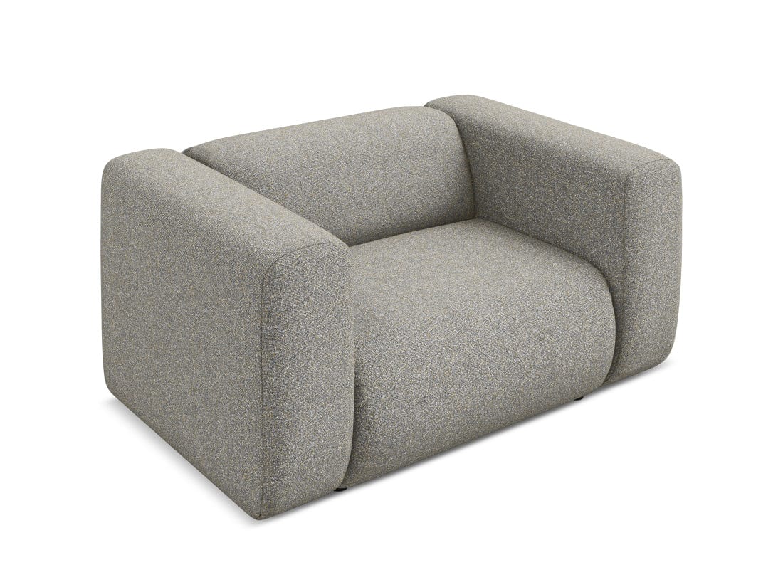 Makamii Fotoliu Fix tapitat cu stofa, Ekahi C2 Bej Inchis / Negru, l137xA89xH70 cm