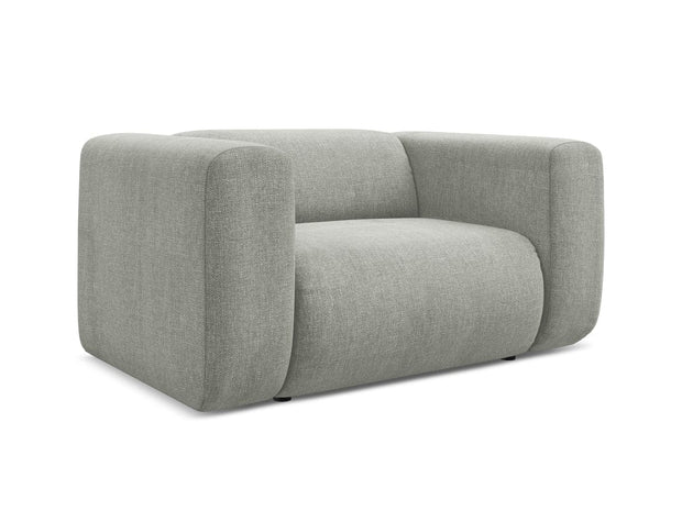 Makamii Fotoliu Fix tapitat cu stofa, Ekahi C24 Cappuccino / Negru, l137xA89xH70 cm