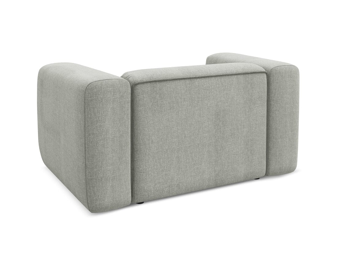 Makamii Fotoliu Fix tapitat cu stofa, Ekahi C24 Cappuccino / Negru, l137xA89xH70 cm