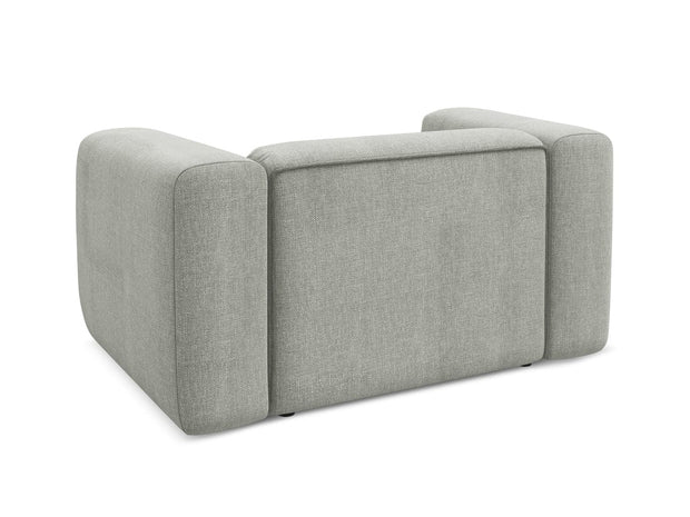 Makamii Fotoliu Fix tapitat cu stofa, Ekahi C24 Cappuccino / Negru, l137xA89xH70 cm