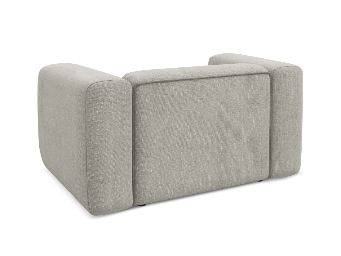 Makamii Fotoliu Fix tapitat cu stofa, Ekahi C25 Bej / Negru, l137xA89xH70 cm