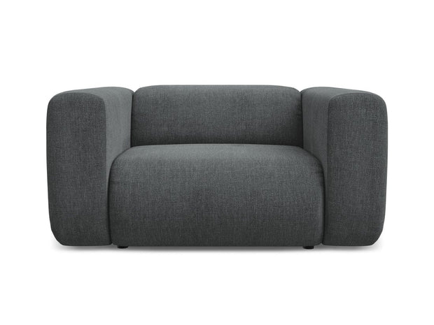 Makamii Fotoliu Fix tapitat cu stofa, Ekahi C3 Grafit / Negru, l137xA89xH70 cm