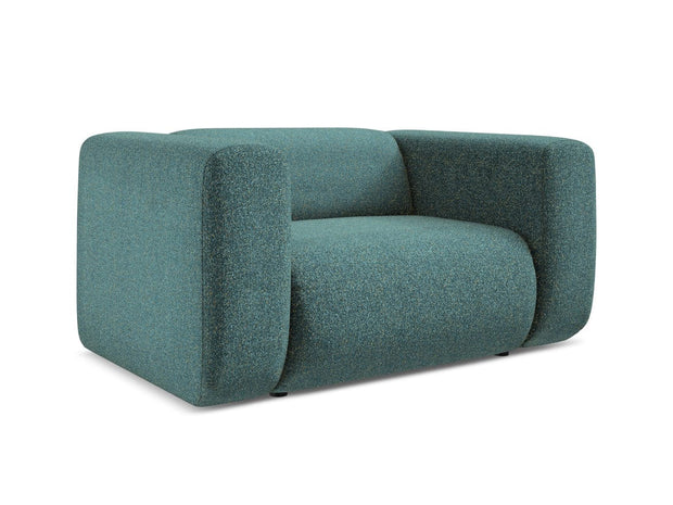 Makamii Fotoliu Fix tapitat cu stofa, Ekahi C6 Marin / Negru, l137xA89xH70 cm