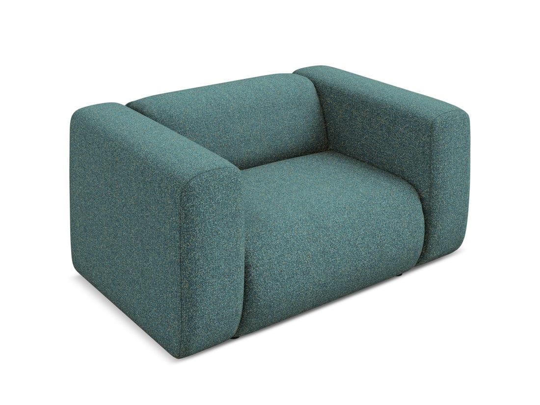 Makamii Fotoliu Fix tapitat cu stofa, Ekahi C6 Marin / Negru, l137xA89xH70 cm