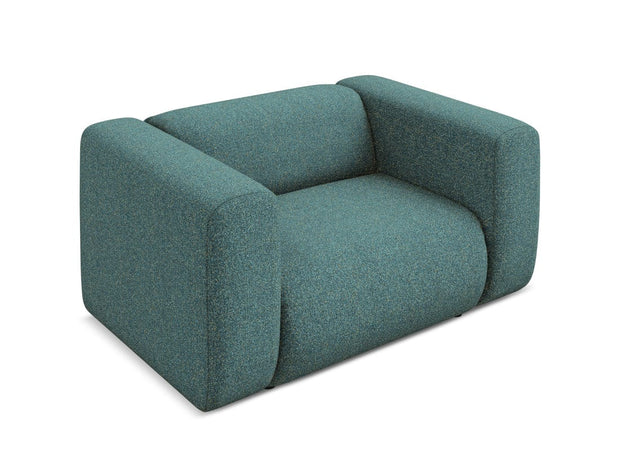 Makamii Fotoliu Fix tapitat cu stofa, Ekahi C6 Marin / Negru, l137xA89xH70 cm