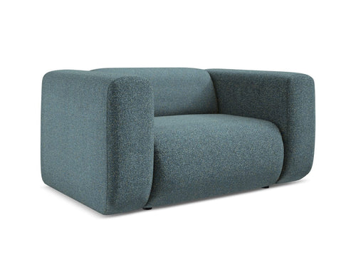 Makamii Fotoliu Fix tapitat cu stofa, Ekahi C7 Albastru Denim / Negru, l137xA89xH70 cm