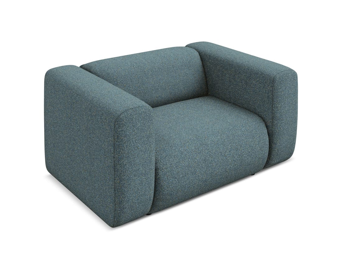 Makamii Fotoliu Fix tapitat cu stofa, Ekahi C7 Albastru Denim / Negru, l137xA89xH70 cm