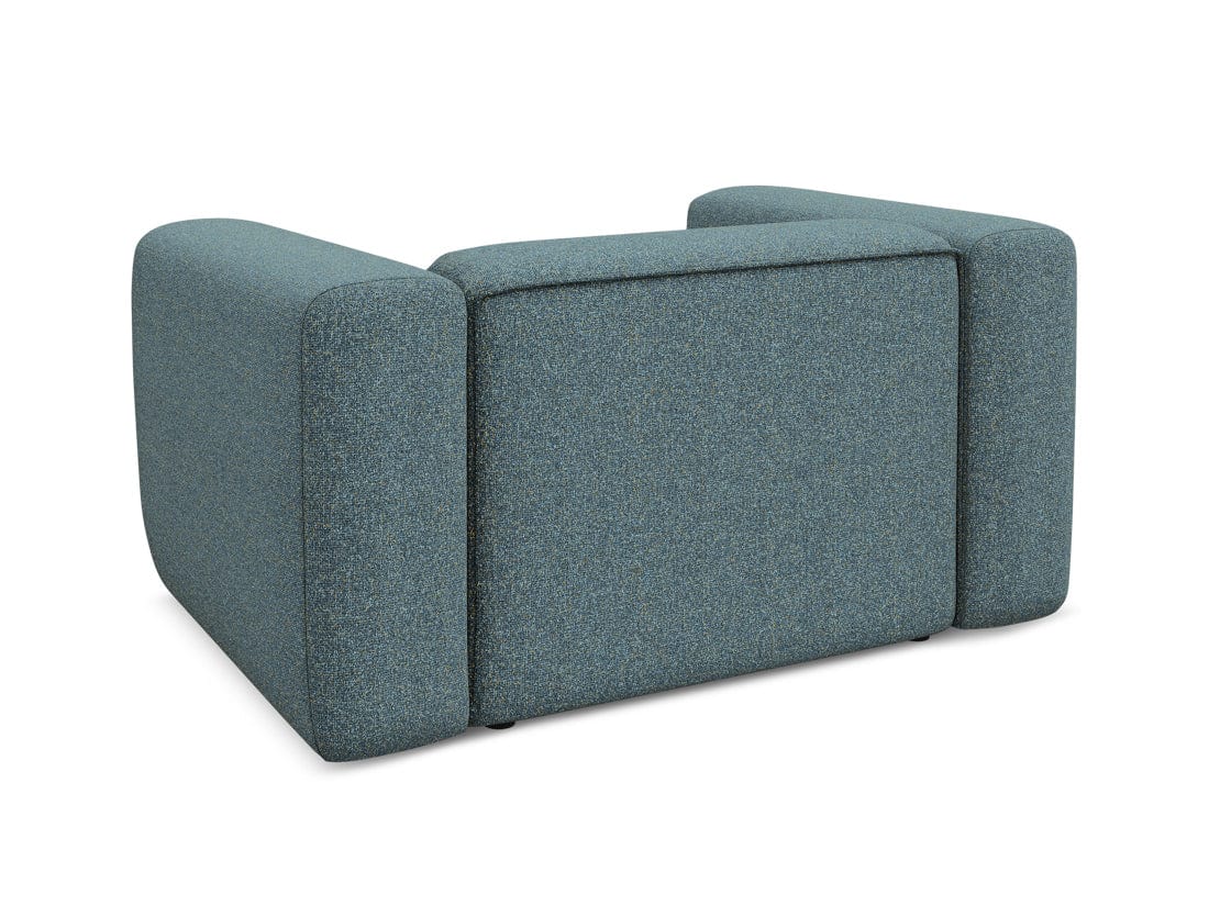 Makamii Fotoliu Fix tapitat cu stofa, Ekahi C7 Albastru Denim / Negru, l137xA89xH70 cm