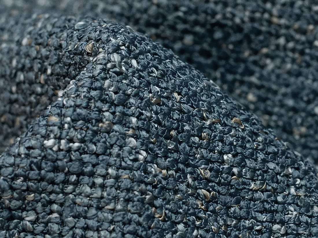 Makamii Fotoliu Fix tapitat cu stofa, Ekahi C7 Albastru Denim / Negru, l137xA89xH70 cm