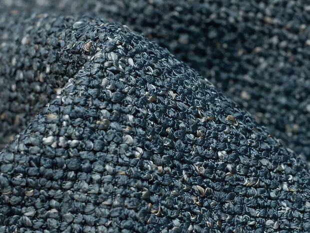 Makamii Fotoliu Fix tapitat cu stofa, Ekahi C7 Albastru Denim / Negru, l137xA89xH70 cm