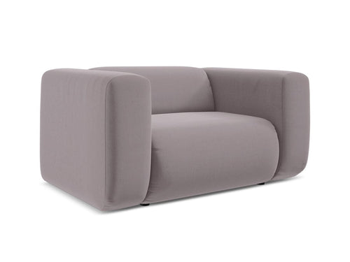 Makamii Fotoliu Fix tapitat cu stofa, Ekahi Velvet C8 Lila / Negru, l137xA89xH70 cm