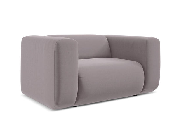 Makamii Fotoliu Fix tapitat cu stofa, Ekahi Velvet C8 Lila / Negru, l137xA89xH70 cm