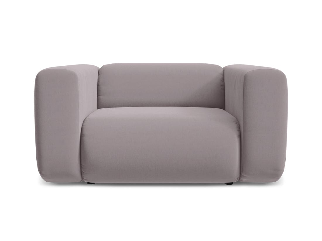 Makamii Fotoliu Fix tapitat cu stofa, Ekahi Velvet C8 Lila / Negru, l137xA89xH70 cm