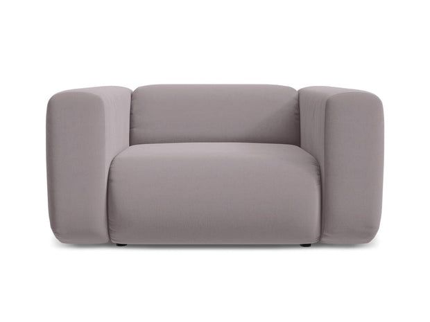 Makamii Fotoliu Fix tapitat cu stofa, Ekahi Velvet C8 Lila / Negru, l137xA89xH70 cm