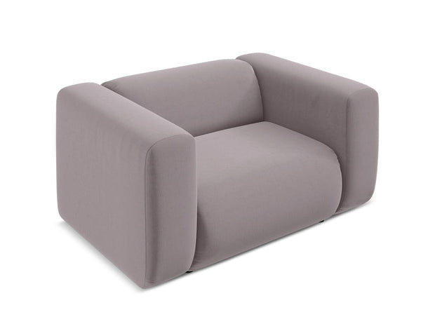 Makamii Fotoliu Fix tapitat cu stofa, Ekahi Velvet C8 Lila / Negru, l137xA89xH70 cm