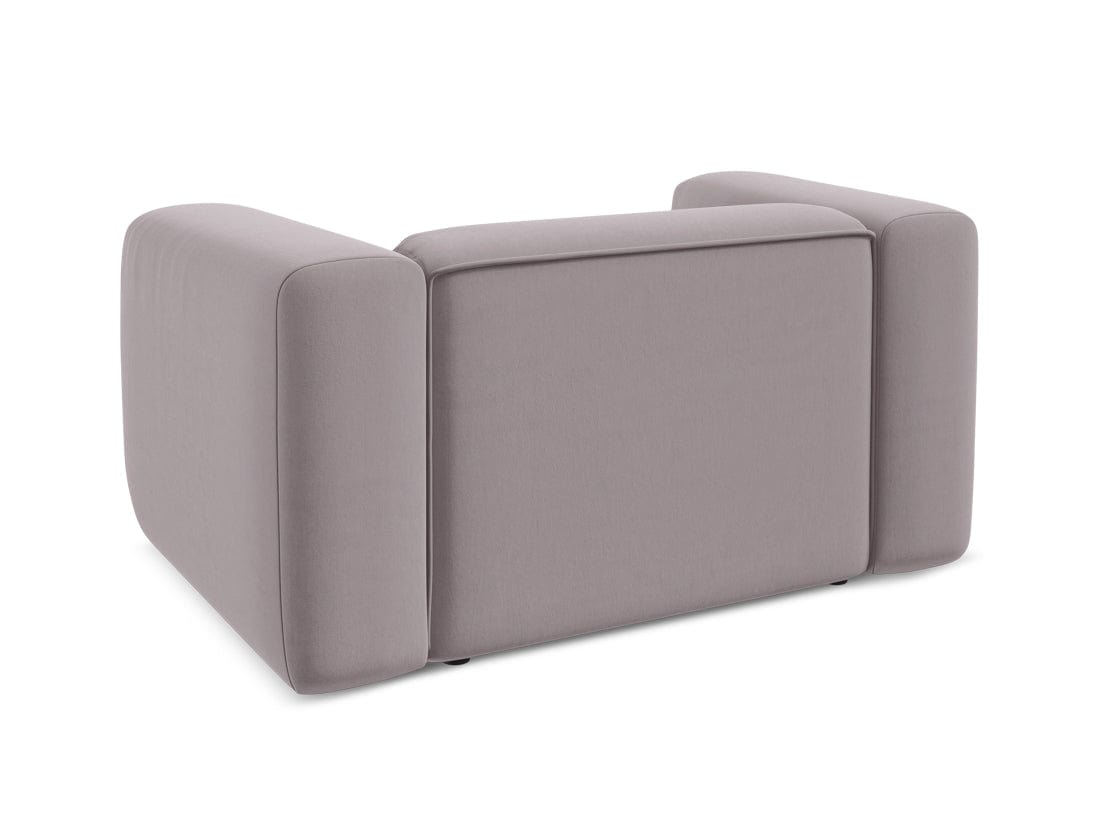 Makamii Fotoliu Fix tapitat cu stofa, Ekahi Velvet C8 Lila / Negru, l137xA89xH70 cm