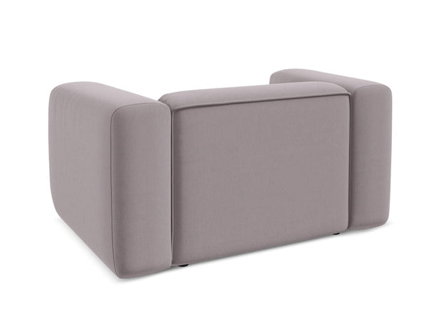 Makamii Fotoliu Fix tapitat cu stofa, Ekahi Velvet C8 Lila / Negru, l137xA89xH70 cm