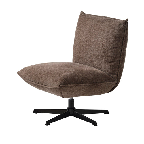 Unique Furniture A/S Fotoliu Fix tapitat cu stofa, Fraser Maro / Negru, l83xA70xH88 cm