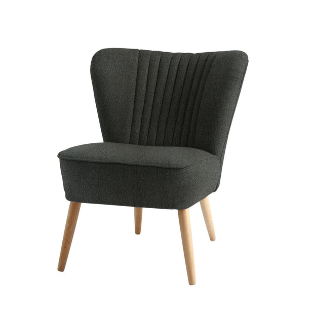 Fotoliu Fix tapitat cu stofa, Harry Gri Inchis, l60xA51xH65 cm