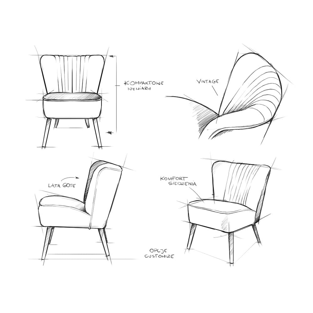 Fotoliu Fix tapitat cu stofa, Harry Gri Inchis, l60xA51xH65 cm (1)