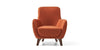 Fotoliu fix tapitat cu stofa, Hilda Velvet Portocaliu, l78xA78xH87 cm (3)