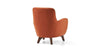 Fotoliu fix tapitat cu stofa, Hilda Velvet Portocaliu, l78xA78xH87 cm (5)