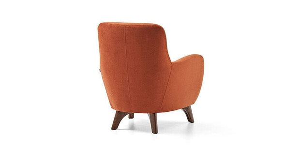 Fotoliu fix tapitat cu stofa, Hilda Velvet Portocaliu, l78xA78xH87 cm (5)