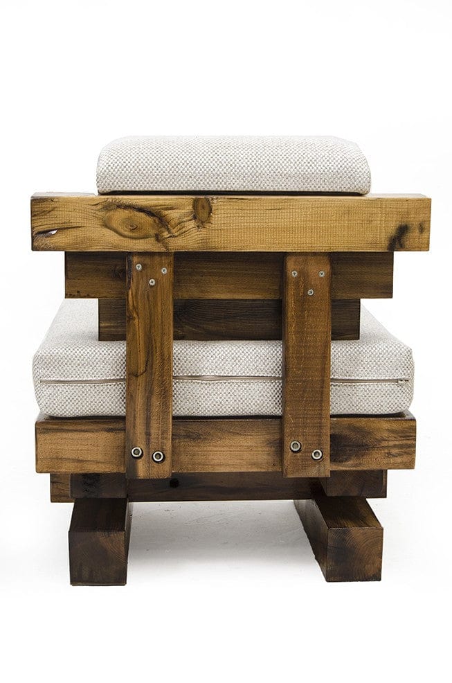 Asir Fotoliu fix tapitat cu stofa, Juna Ivoir / Maro, l60xA50xH65 cm