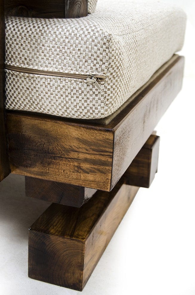 Asir Fotoliu fix tapitat cu stofa, Juna Ivoir / Maro, l60xA50xH65 cm