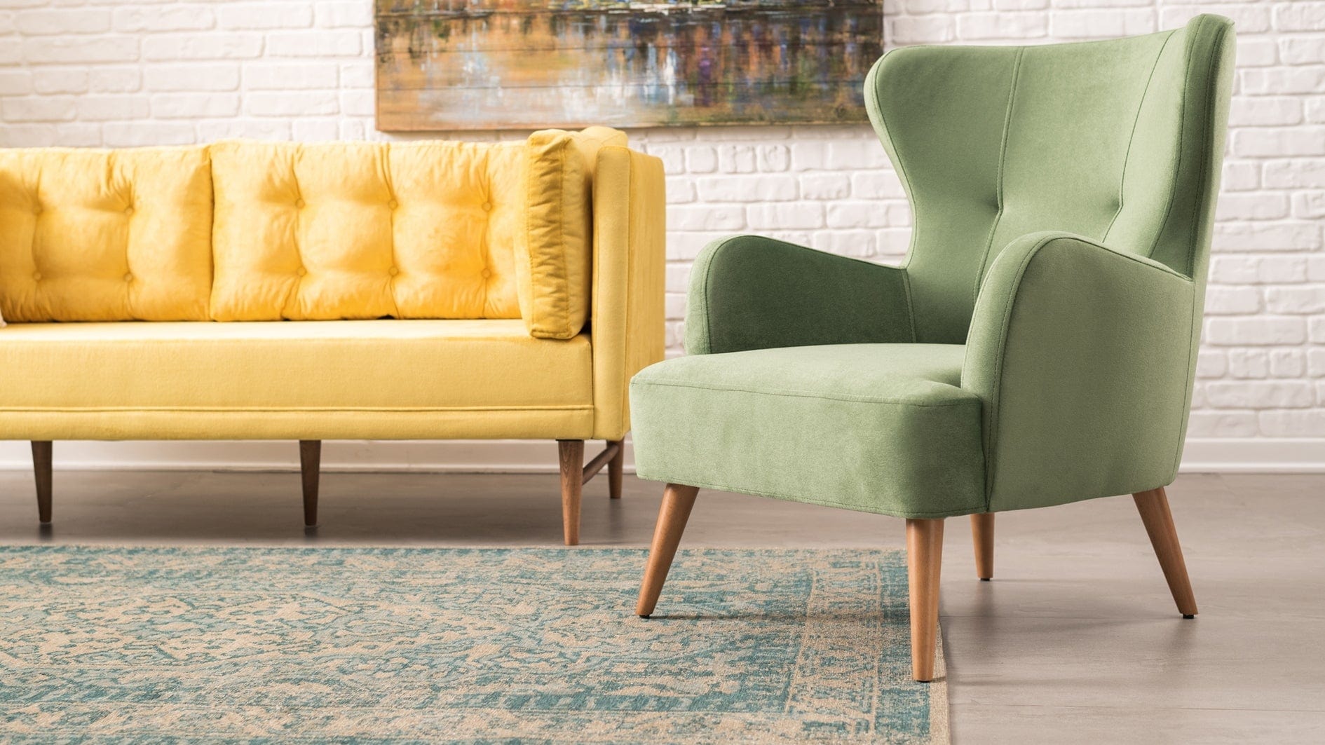 Asir Fotoliu fix tapitat cu stofa, Karina Verde Deschis, l73xA80xH87 cm