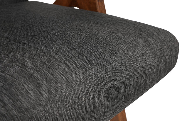 Asir Fotoliu fix tapitat cu stofa, Melody Antracit / Fag, l64xA50xH93 cm