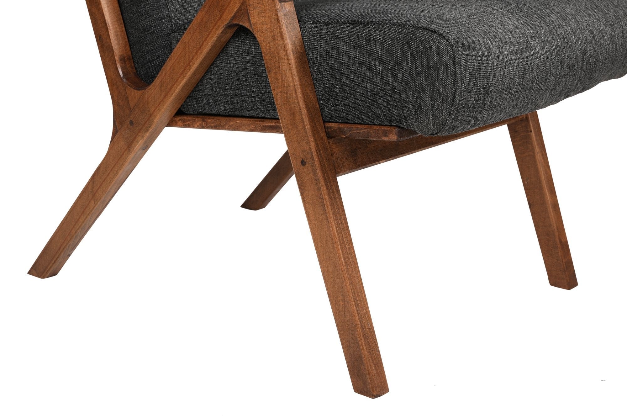 Fotoliu fix tapitat cu stofa, Melody Antracit / Fag, l64xA50xH93 cm (8)