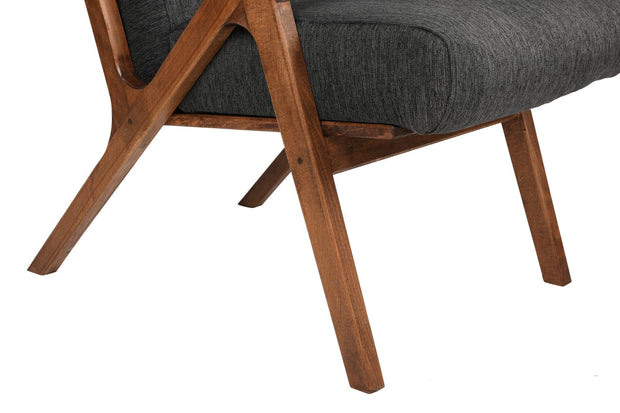 Fotoliu fix tapitat cu stofa, Melody Antracit / Fag, l64xA50xH93 cm (8)