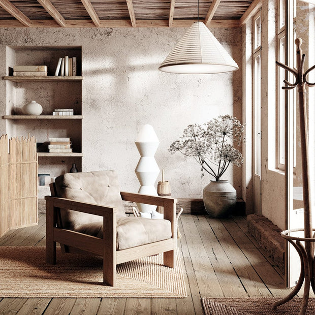 Fotoliu Fix tapitat cu stofa, Mexico Oil Crem, l75xA105xH83 cm (1)