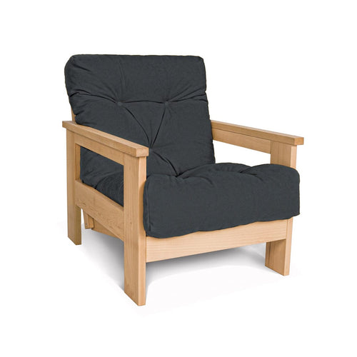 Fotoliu Fix tapitat cu stofa, Mexico Untreated Grafit, l75xA105xH83 cm