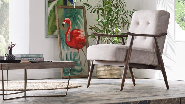 Fotoliu fix tapitat cu stofa Nadia Gri, l70xA80xH86 cm (1)