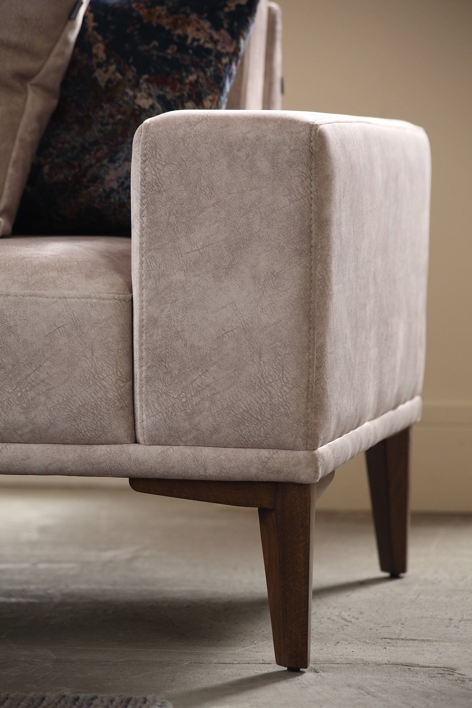 Fotoliu fix tapitat cu stofa Nadia Gri, l70xA80xH86 cm (6)