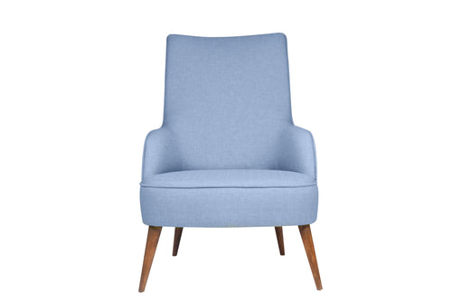 Fotoliu fix tapitat cu stofa, Nathanial Albastru / Maro, l69xA89xH107 cm