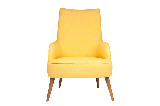 Fotoliu fix tapitat cu stofa, Nathanial Galben / Maro, l69xA89xH107 cm