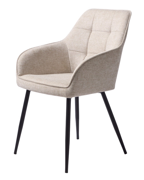 Unique Furniture A/S Fotoliu Fix tapitat cu stofa, Nolan Bej / Negru, l59xA58xH84 cm